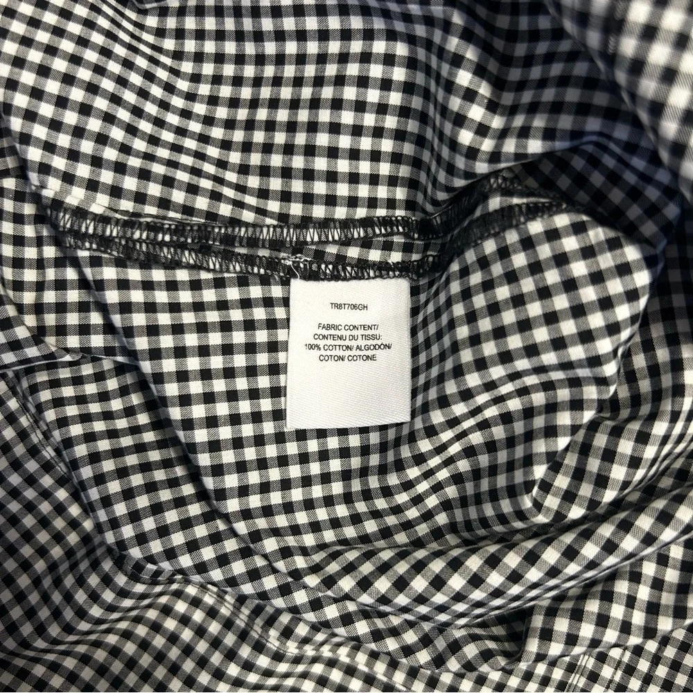 Derek Lam 10 Crosby Black and White Gingham Top, Size 8, Cold Shoulder, V Neck